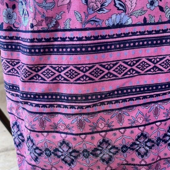 J. Jill Vibrant Pink and Purple Patterned Midi Dress - Picture 7 of 9